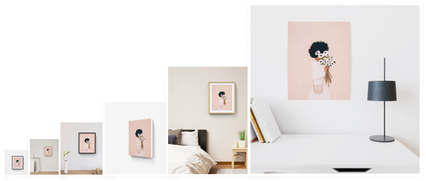 Create showcase photos for your art, automatically on Shopify